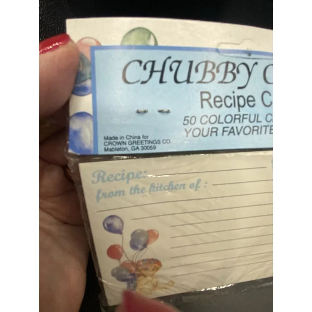 Chubby Cherub Recipe Cards 5x3 Lot of 2 Packs 50 Each Vintage NOS Home Cook Chef